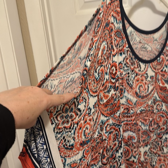 Lane Bryant Top, size 14/16, multi color print - Picture 3 of 5